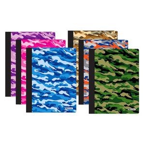 College Ruled Composition Books - 50 Sheets, 6 Camouflage Covers (Case