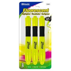 Highlighters - 3 Count, Cushion Grip (Case of 144)