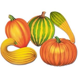 Gourd Cutout Fall Decorations - 16, Assorted (Case of 12)