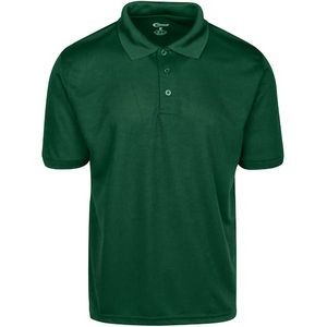 Men's Polo Shirts - Hunter Green, 2X, Moisture Wicking (Case of 24)