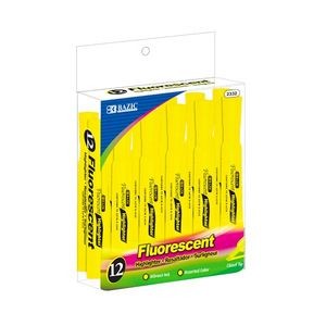 Highlighters - 12 Count, Yellow (Case of 72)