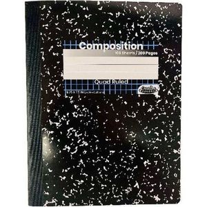 Quad Ruled Composition Books - 48 Count, 100 Sheets, Black (Case of 48