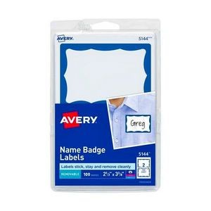 Name Badges with Border - Self-Adhesive (Case of 18)