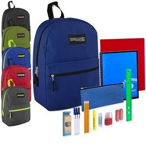 Middle School Supply Kits in 17 Backpack - 23 Pieces (Case of 24)