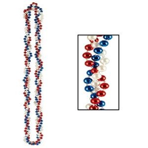 Braided Beads - 33, Patriotic Colors (Case of 240)