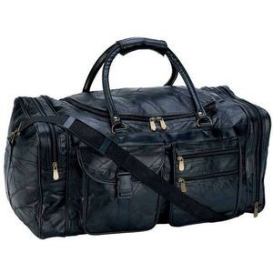 Duffel Bags - 25, Black, Genuine Leather (Case of 6)
