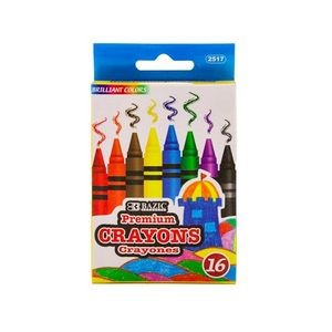 Crayons - 16 Count, Assorted Colors (Case of 144)