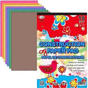 Construction Paper Pad - 18 Sheets, 12 x 18 (Case of 48)