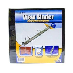 3 3-Ring Binders - 2 Interior Pockets, View Cover (Case of 12)