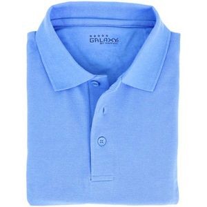 Adult Uniform Polo Shirts - Light Blue, Short Sleeve, Size M - 2X (Cas