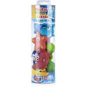 Nuby Little Squirts Fun Bath Toys - 10 Pieces, 6M+ (Case of 24)
