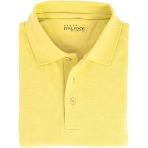Adult Uniform Polo Shirts - Yellow, Short Sleeve, Size M - 2X (Case of