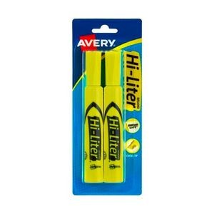 Highlighters - Fluorescent Yellow, Chisel Tip, 2 Pack (Case of 72)