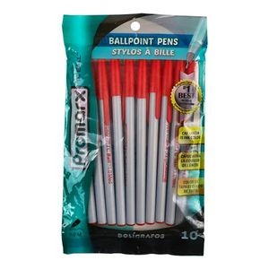 Ballpoint Pens - Red, 10 Pack (Case of 48)