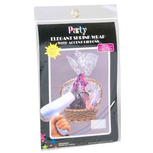 Gift Basket Shrink Wrap - 24 x 30, Clear with Color Ribbons (Case of 9