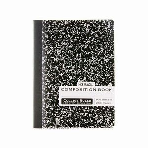 Marbled College Ruled Composition Notebook - 100 Sheets, Black (Case o