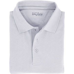 Big & Tall Adult Uniform Polo Shirts - White, Short Sleeve, 3X - 6X (C