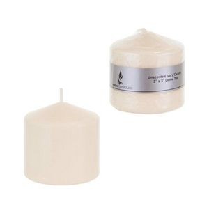 3 Pillar Candles - Ivory, Unscented (Case of 48)