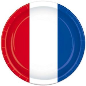 Red, White, & Blue Plates - Patriotic, Stripes, 9 (Case of 12)