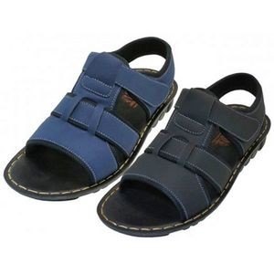 Men's Hiker Strap Sandals - Sizes 7-13, Navy & Black, Velcro Closures
