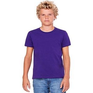 Youth Short Sleeve Tee - Purple - Size Large (Case of 12)