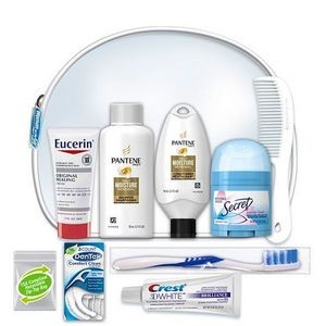 Women's Deluxe Brand Travel Hygiene Kit - 10-Piece, TSA Approved (Case