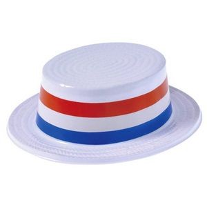 Adult Plastic Patriotic Skimmer Hats (Case of 6)