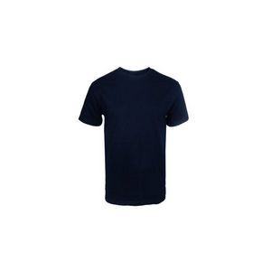 Men's 100% Cotton Round Neck T-Shirt - Navy, S - XL (Case of 72)