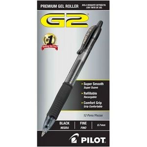 G2 Premium Gel Pens - Black, Fine, 0.7mm, 12 Pack (Case of 72)