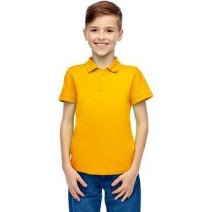 Boys' Uniform Polo Shirts - Gold, Short Sleeve, Size 5 (Case of 36)