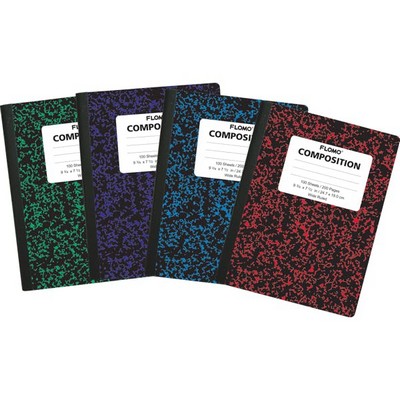 Wide Ruled Marbled Composition Book - 100 Sheets, 4 Colors (Case of 48