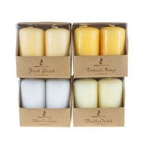 Pillar Candles - 4 Scents, 3 x 2, 2 Pack (Case of 48)