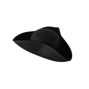 Felt Tricorn Pirate Hat - Black (Case of 6)