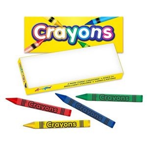 Crayon Packs - 4 Basic Colors, 576 Packs (Case of 576)