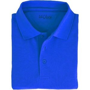 Adult Uniform Polo Shirts - Royal Blue, Short Sleeve, Large (Case of 3