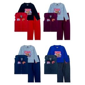 Toddler Boys' King of the Road Fleece Sets - 3 Pieces, 4 Color Combos,