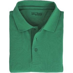 Boys' Uniform Polo Shirts - Hunter Green, Short Sleeve, Size M - 2X (C