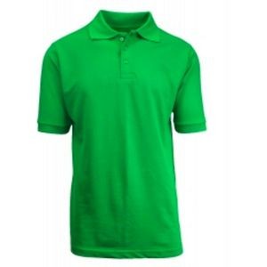Adult Uniform Polo Shirts - Kelly Green, Short Sleeve, Size M - 2X (Ca