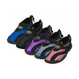 Children's Aqua Sock Shoes - Assorted Colors, Sizes 11-4 (Case of 36)