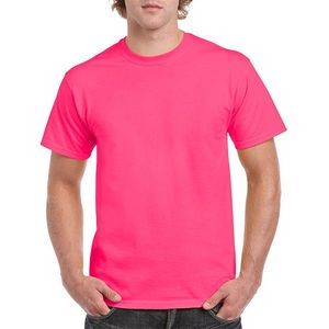 Gildan Men's Short Sleeve T-Shirt - Safety Pink, XL (Case of 12)