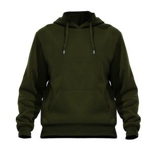 Men's Pullover Hoodies - S-3X, Military Green, Fleece (Case of 24)