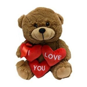 11 Teddy Bear Stuffed Plush Toys - 3 Heart Message (Case of 12)