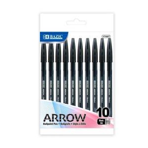 Ballpoint Stick Pens - Black Ink, 10 per Pack (Case of 144)