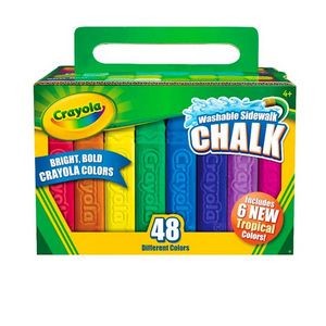 Crayola Washable Sidewalk Chalk Sets - 48 Vibrant Colors (Case of 132)