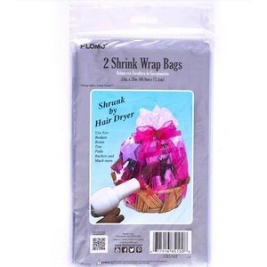 Shrink Wrap Basket Bags - Clear, 24 x 28, 2 Pack (Case of 96)