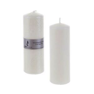 6 Round Pillar Candles - White, Unscented, 3 x 6 (Case of 24)