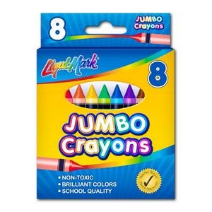 Jumbo Crayons - 8 Assorted Colors (Case of 144)