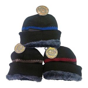 Adult Fur Lined Beanies - Assorted (Case of 120)