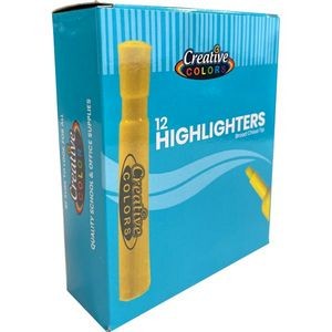 Yellow Highlighters - 12 Pack, Chisel Tip (Case of 144)