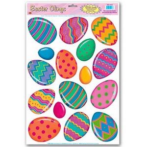 Color Bright Egg Clings - Assorted Designs, Removable, 12 x 17 (Case o